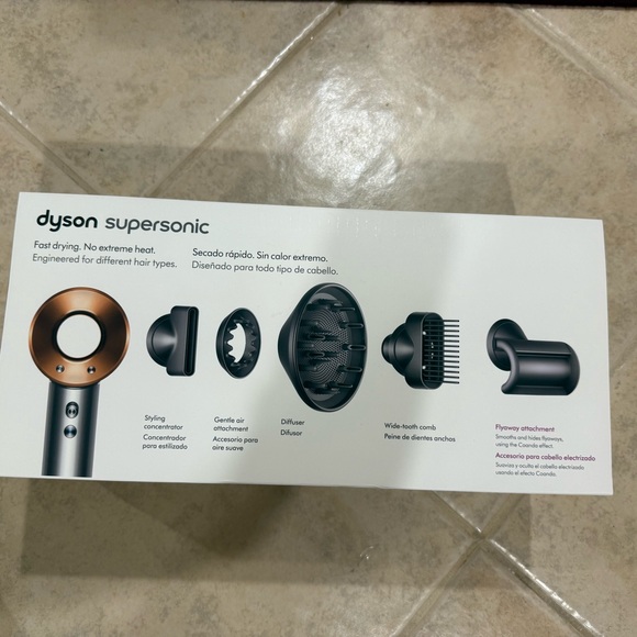 Dyson Supersonic Hair Dryer with Attachments - Copper and Black - Picture 1 of 2